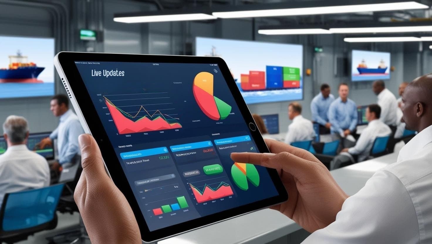 Tablet with analytics in meeting room